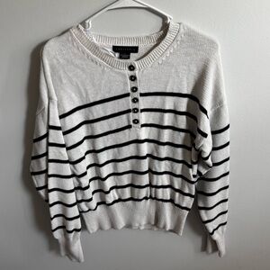 Sanctuary Black and White Striped Sweater